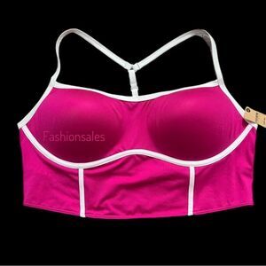 Victorias Secret Pink Active Ultímate Push up Padded Corset Sports Bra Pink L